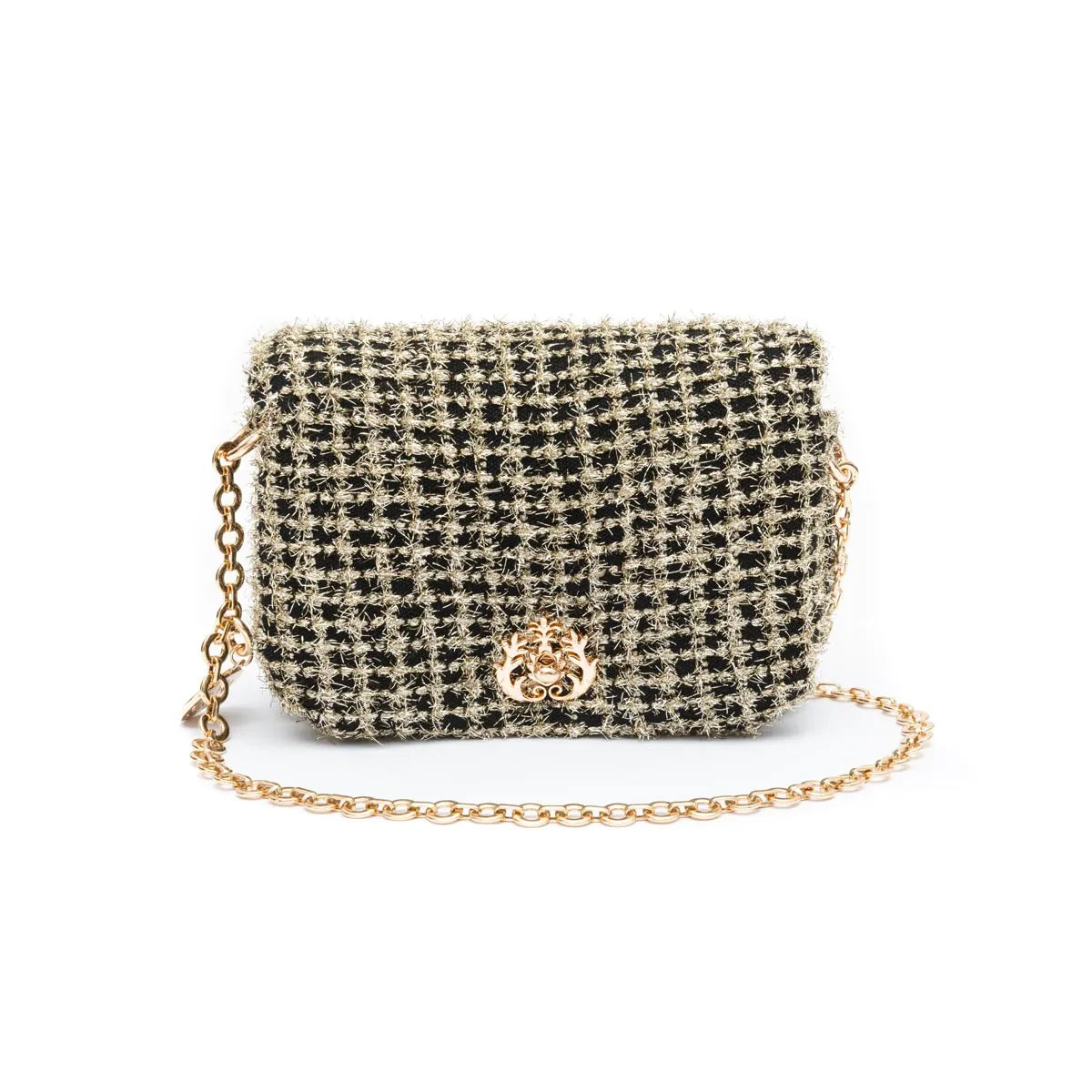 Bolsa Puffer Tweed Lurex