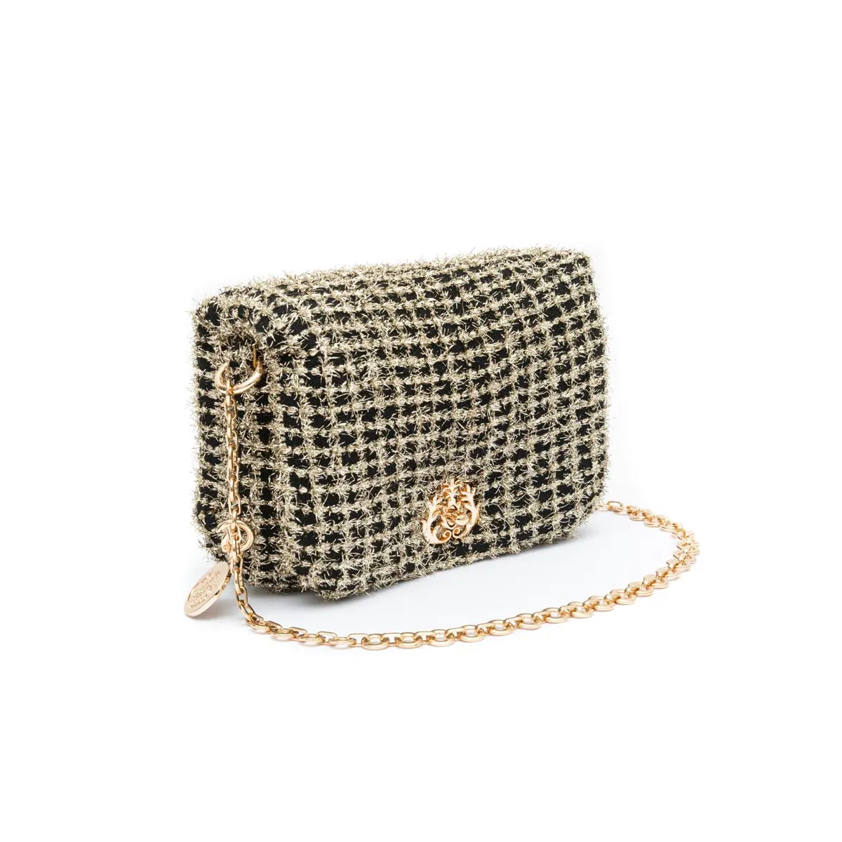 Bolsa Puffer Tweed Lurex